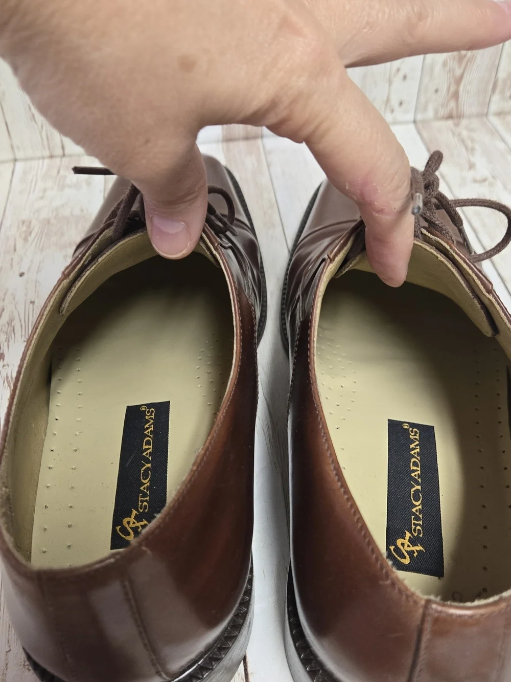 Stacy Adams Brown Leather Cap Toe Oxford Dress Shoes Men’s 12M